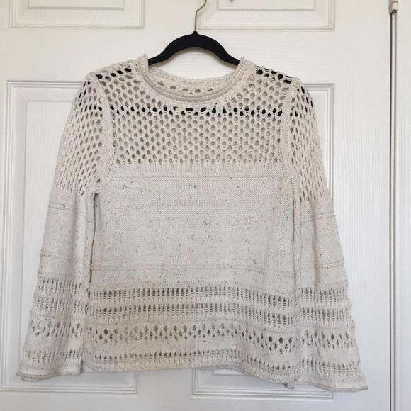 La Vie by Rebecca Taylor crochet knit confetti top - Picture 2 of 7